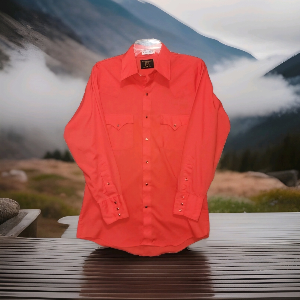 Men's Bold Red Button Down Shirt
